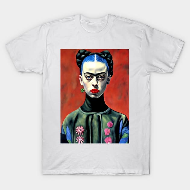 "A painting of "billie e" by Frida Kahlo" T-Shirt by And-e Warhol